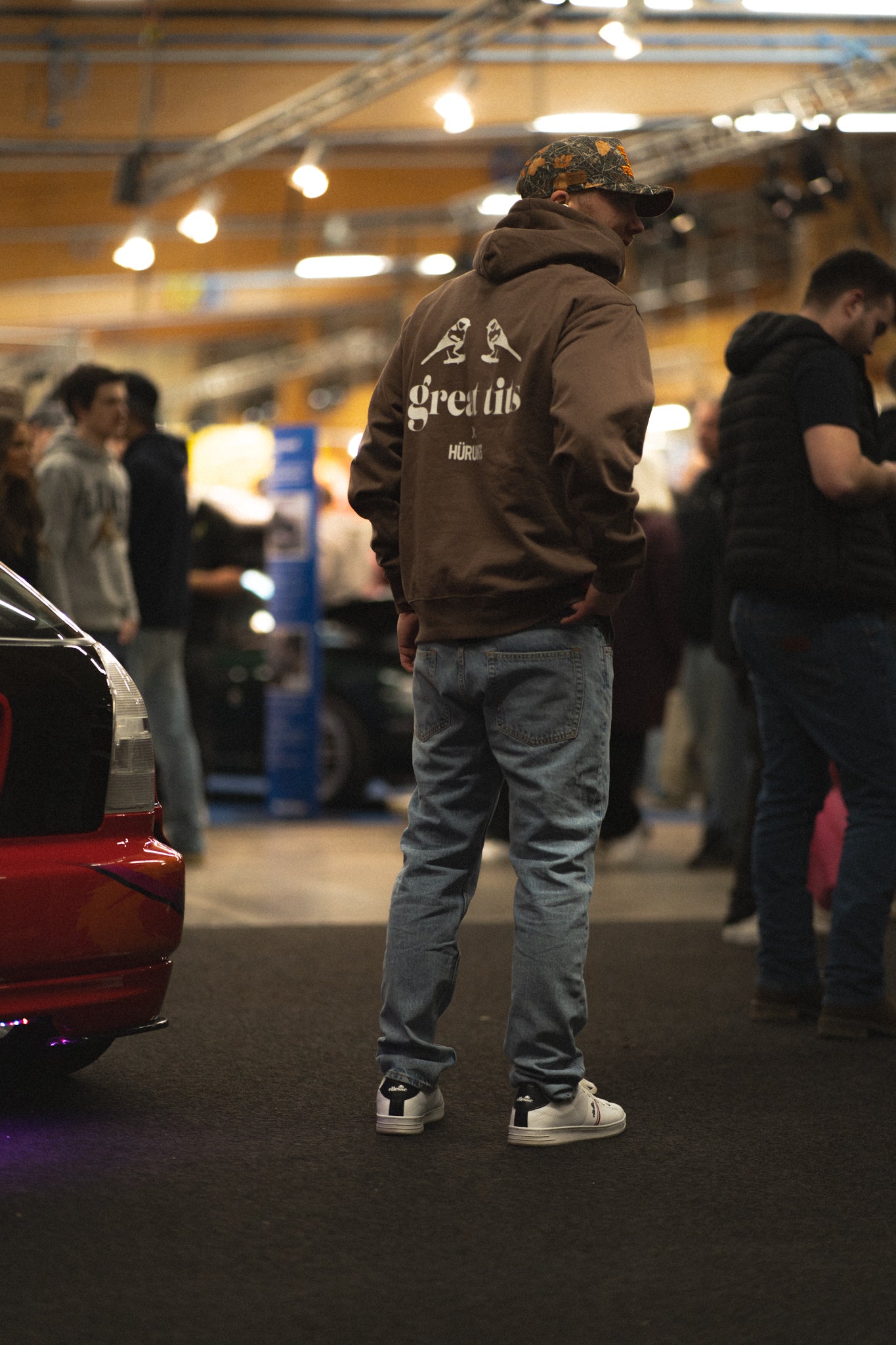 HÜRUNG3 Classic Great Tits Mocha Brun Hoodie