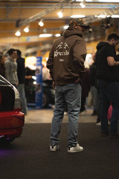 HÜRUNG3 Classic Great Tits Mocha Brun Hoodie