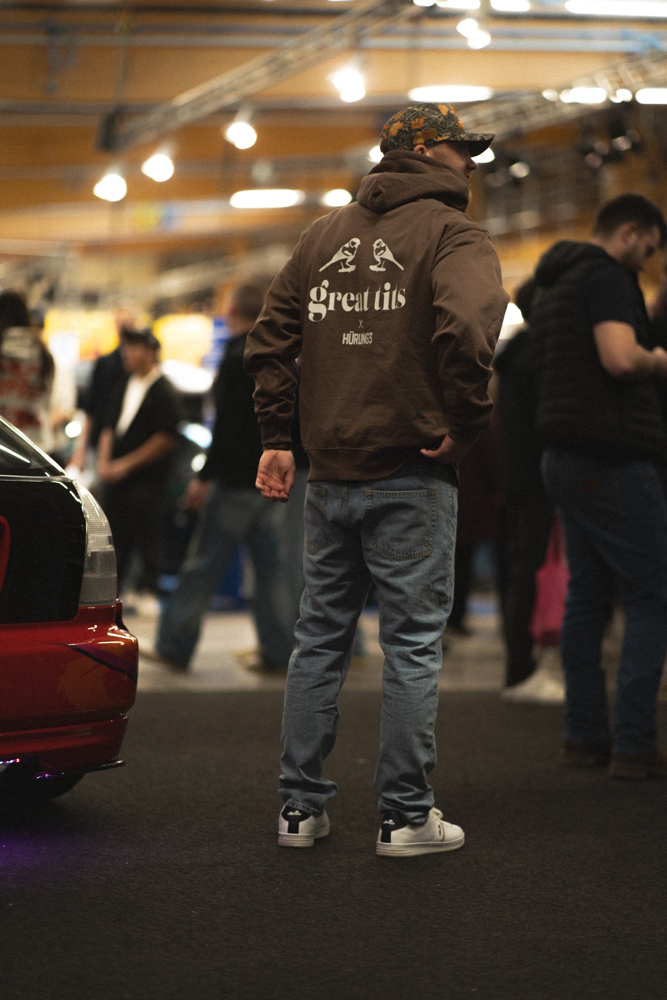 HÜRUNG3 Classic Great Tits Mocha Brun Hoodie