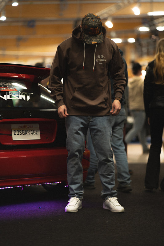 HÜRUNG3 Classic Great Tits Mocha Brun Hoodie