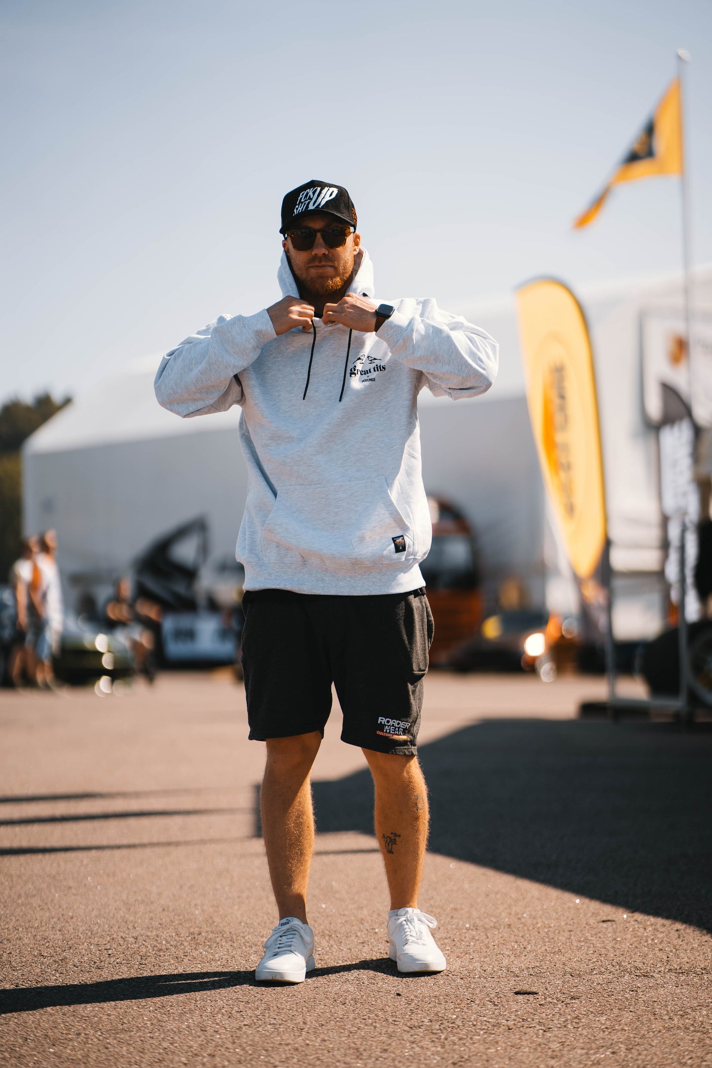 HÜRUNG3 Classic Great Tits Ash Grey Hoodie