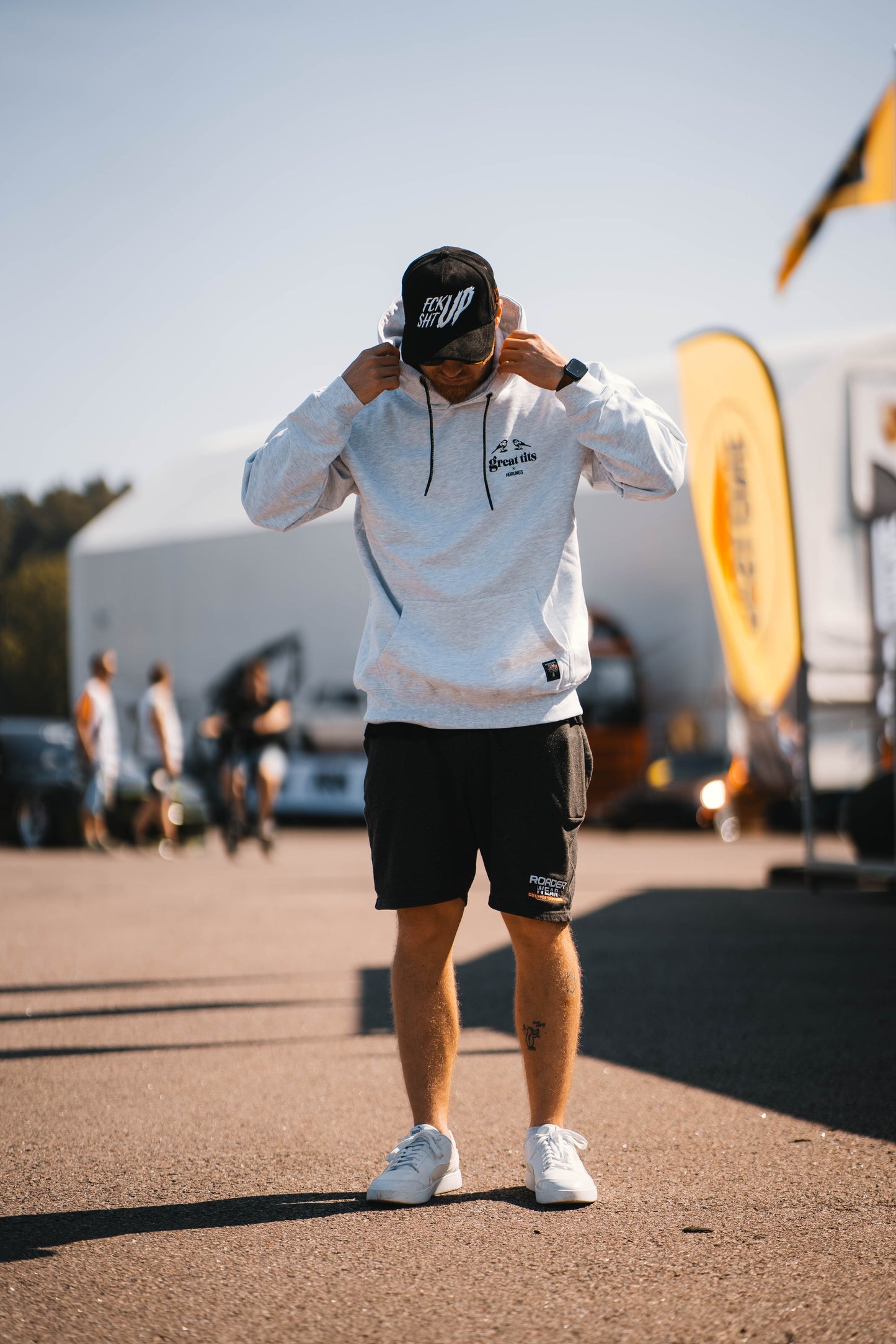 HÜRUNG3 Classic Great Tits Ash Grey Hoodie