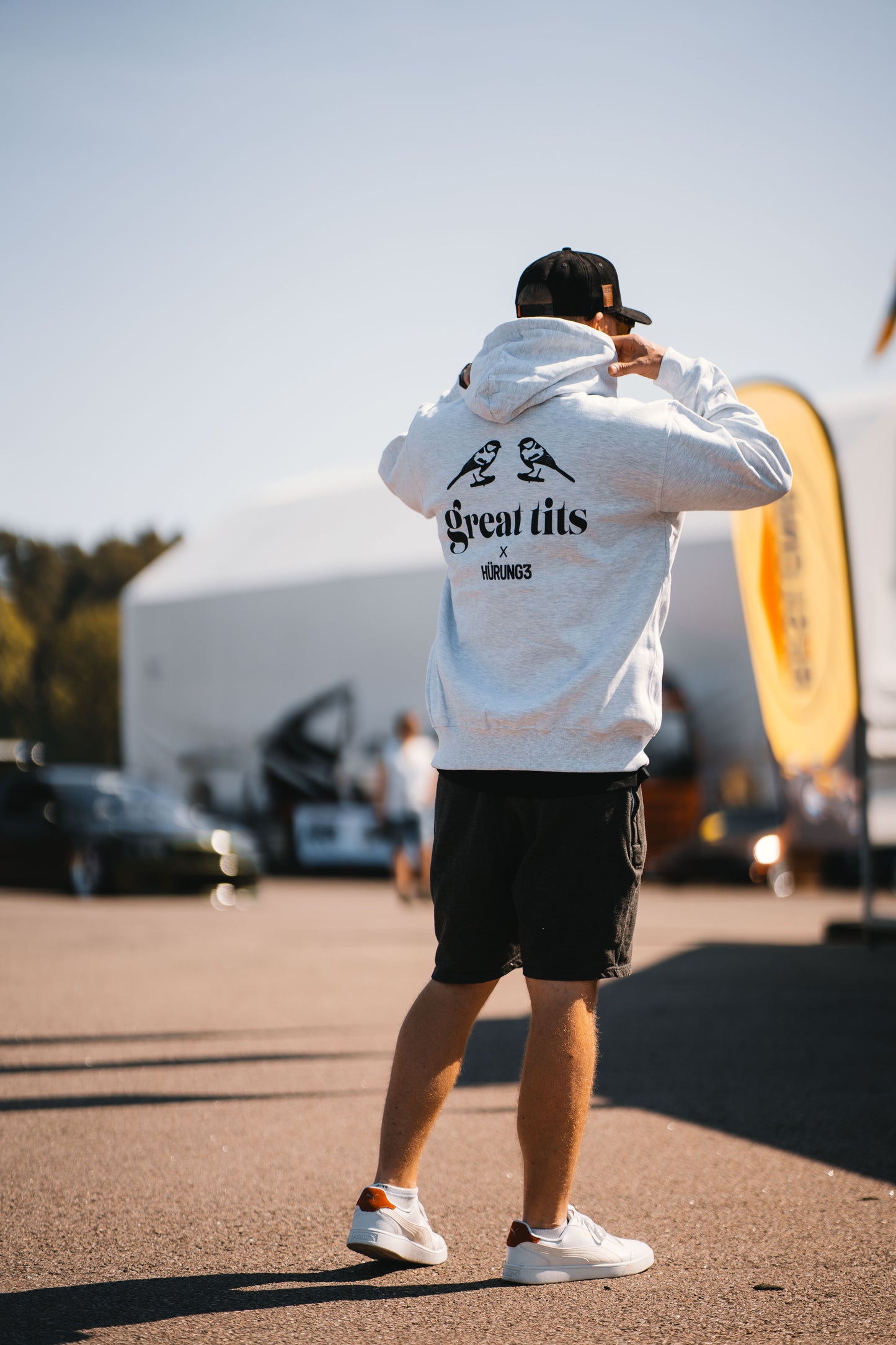 HÜRUNG3 Classic Great Tits Ash Grey Hoodie