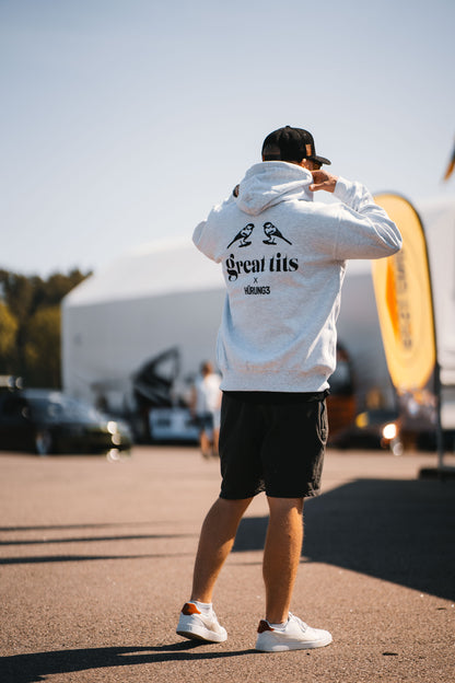 HÜRUNG3 Classic Great Tits Ash Grey Hoodie