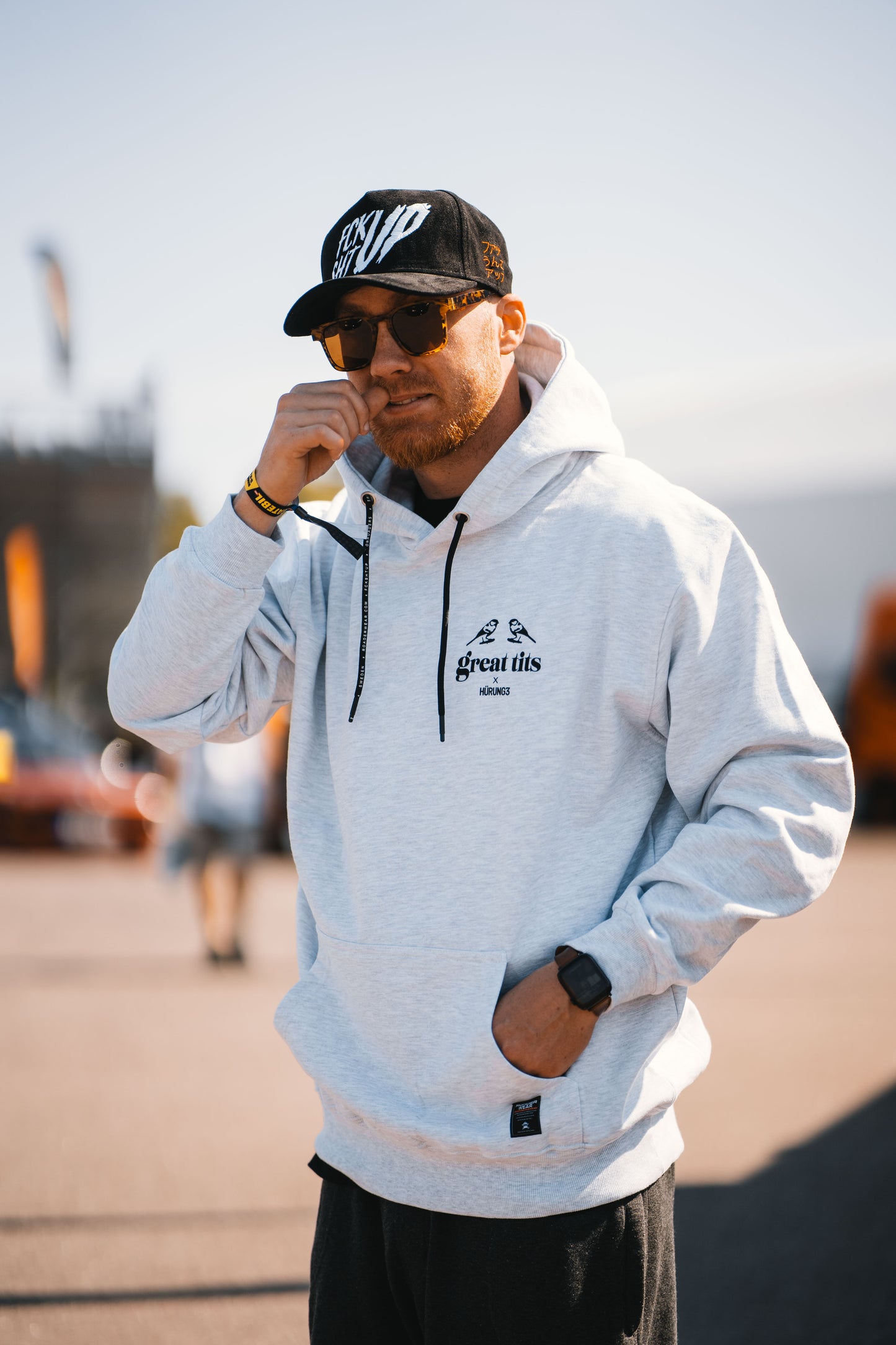 HÜRUNG3 Classic Great Tits Ash Grey Hoodie