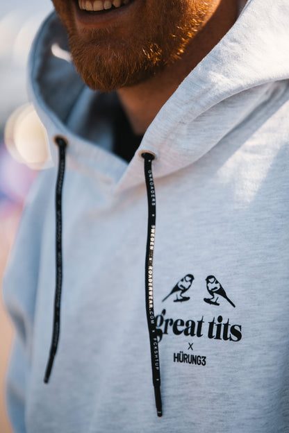 HÜRUNG3 Classic Great Tits Ash Grey Hoodie