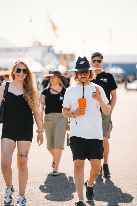 Roaderwear Black Strawhat / Stråhatt / Hatt with Fckshtup logo