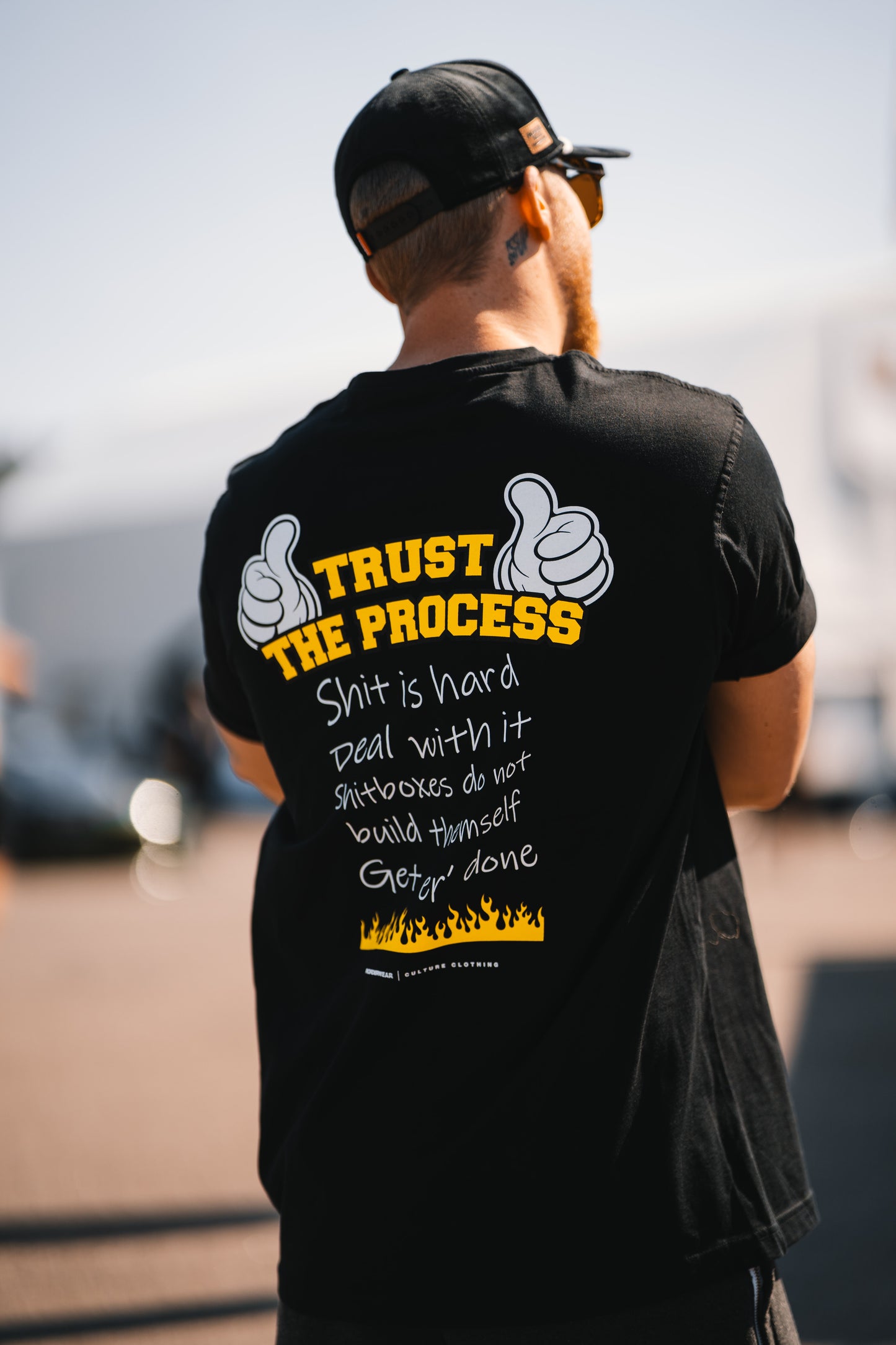 Roaderwear "Trust The Process" Svart Tee / T-shirt - (Front / Back Print)