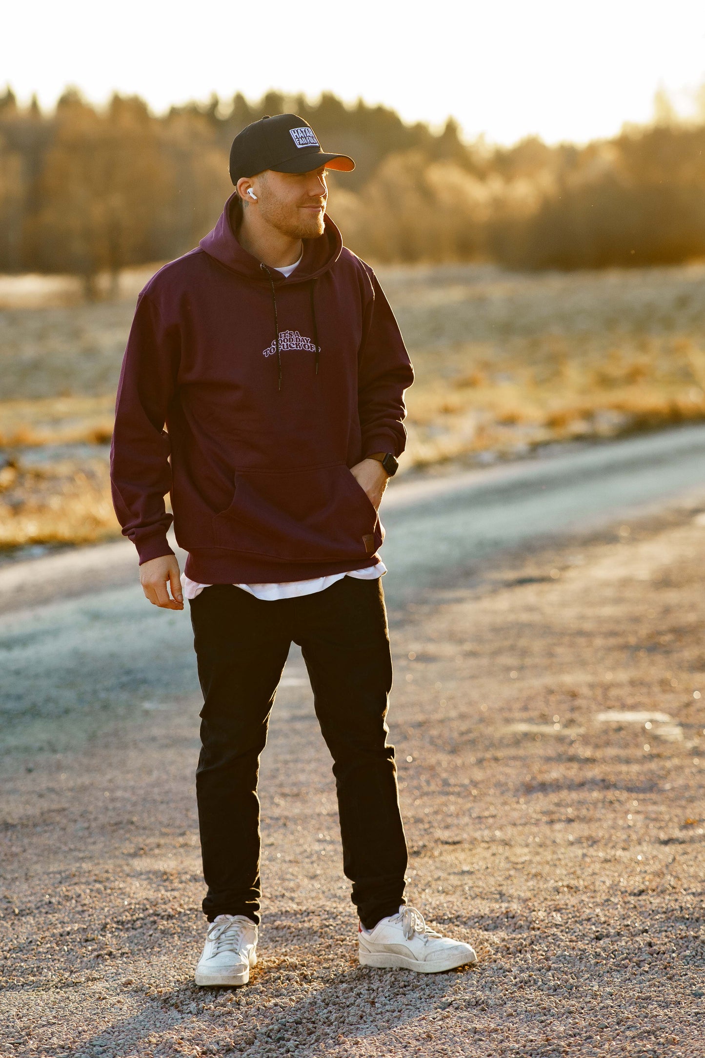 Its a Good Day to F*ck off! Hoodie - Plum / Purple