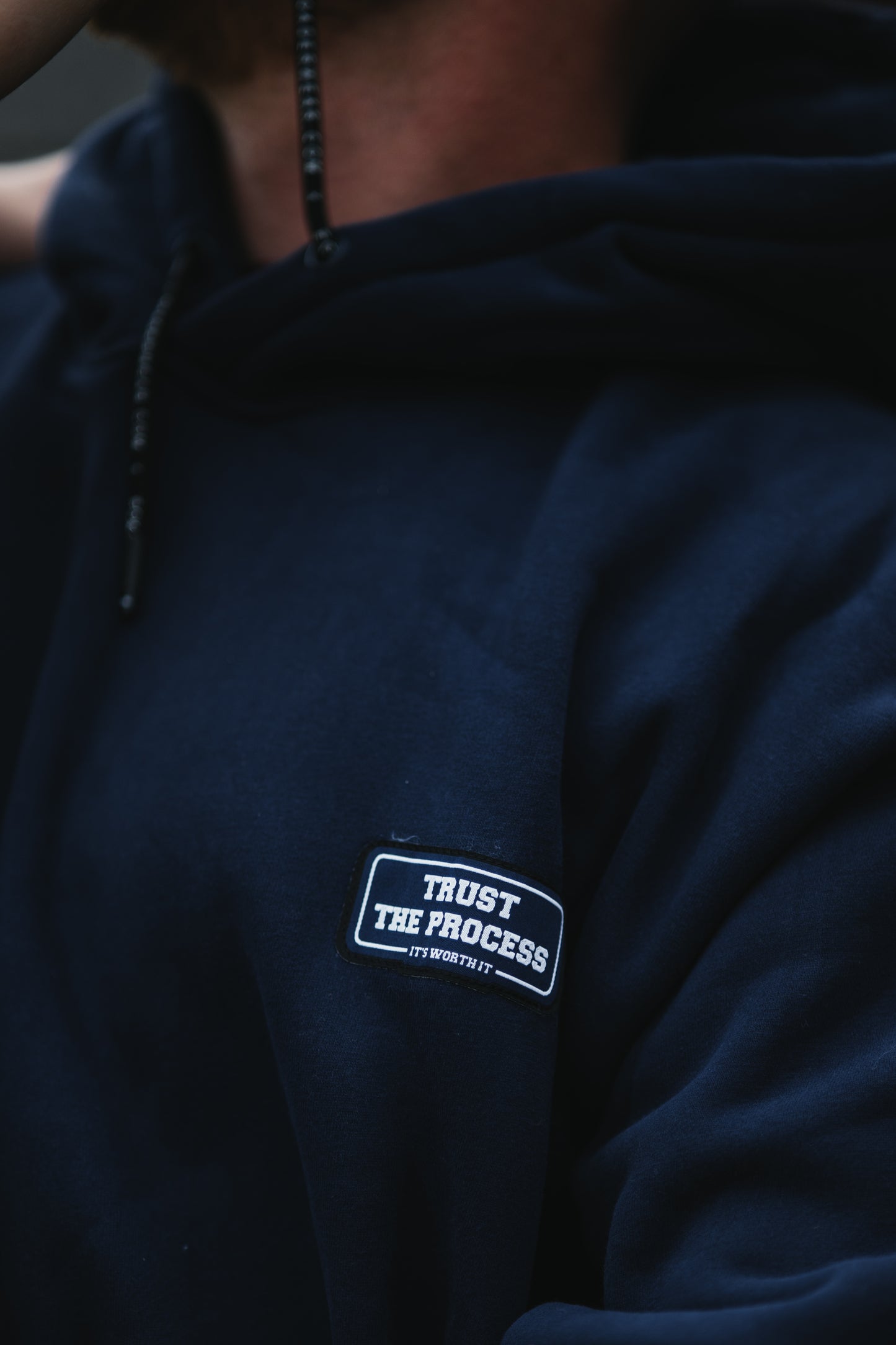 Heavy Hoodie Navy - Trust The Process Patch