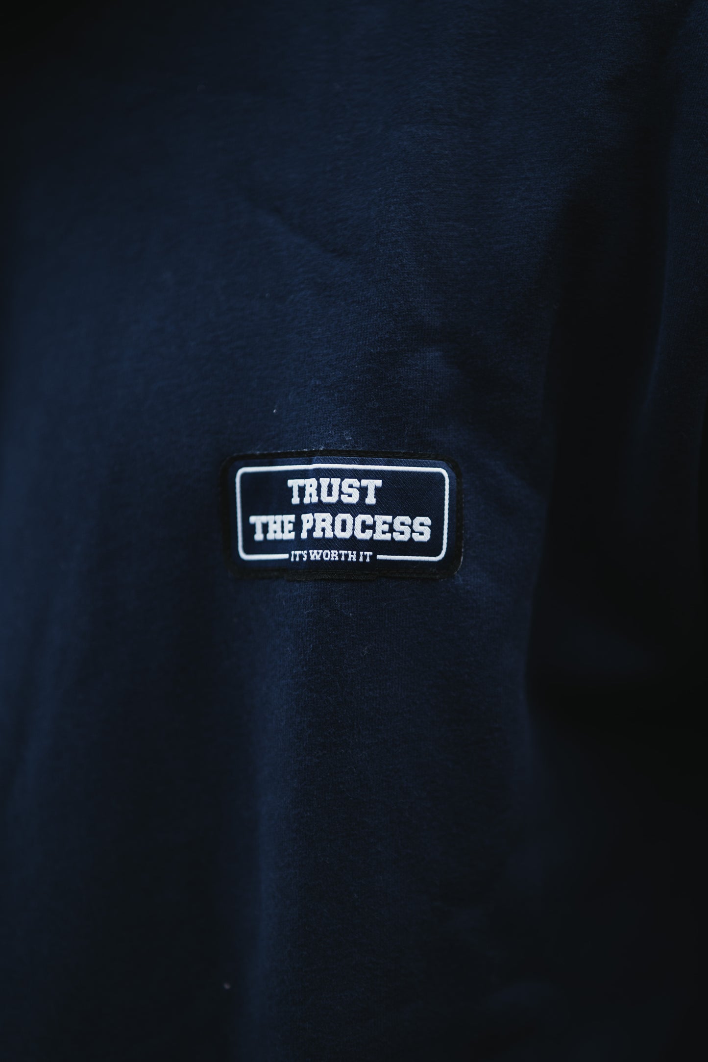 Heavy Hoodie Navy - Trust The Process Patch