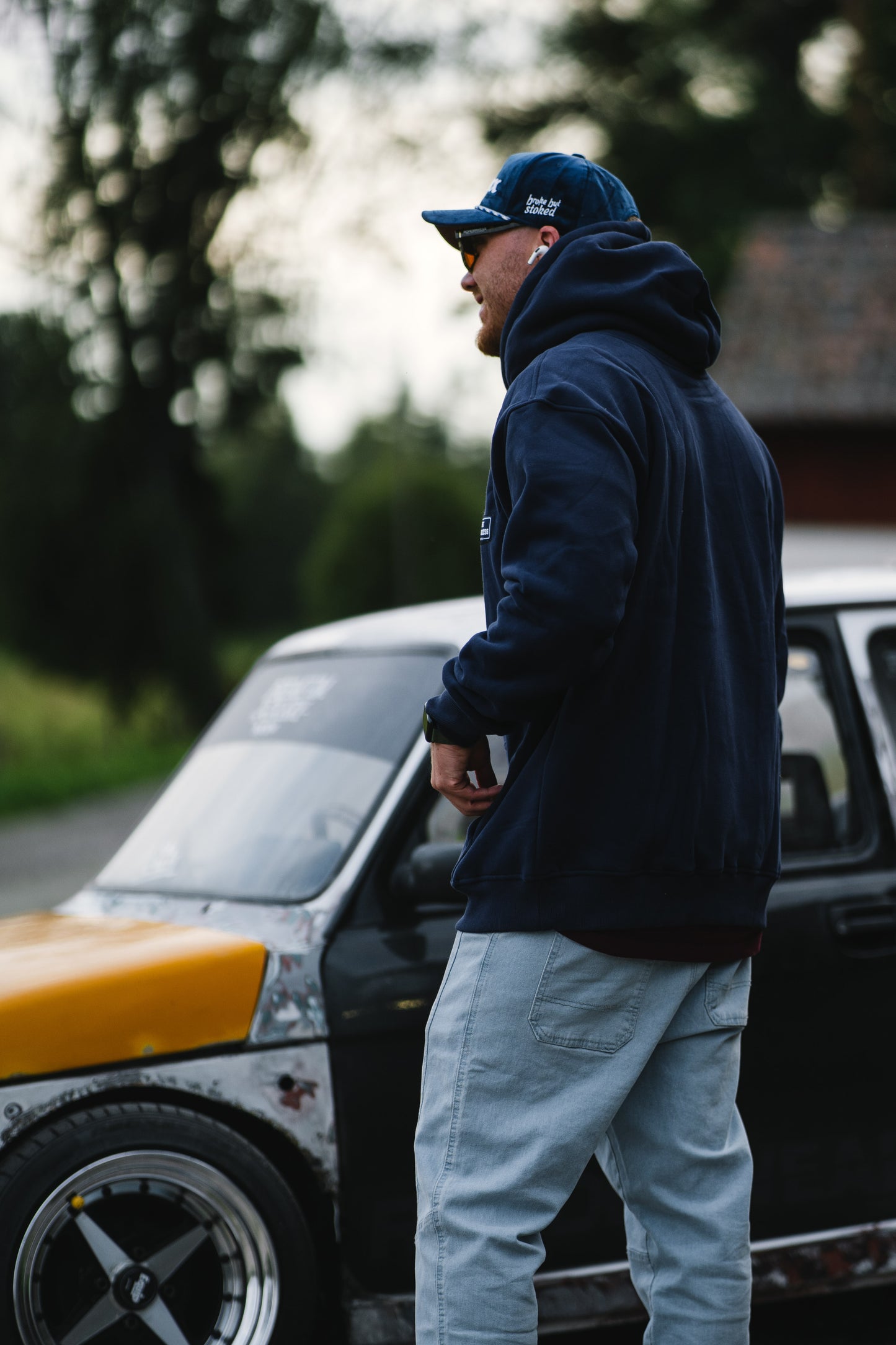 Heavy Hoodie Navy - Trust The Process Patch