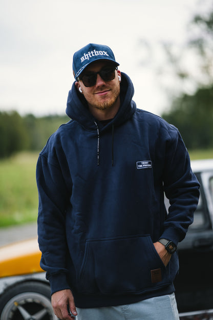 Heavy Hoodie Navy - Trust The Process Patch