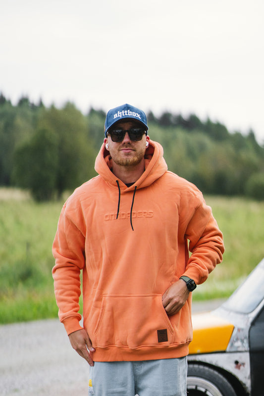 Onroaders Hoodie Embossed Logo Peach / Orange
