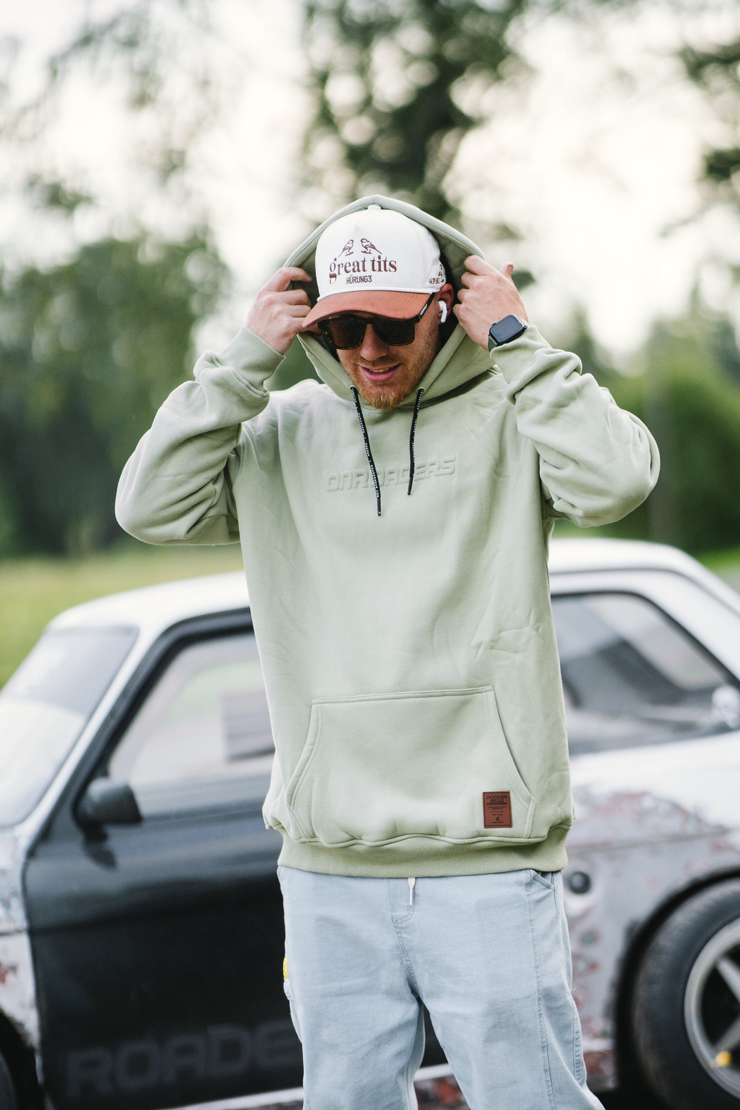 Onroaders Hoodie Embossed Logo Mint Green