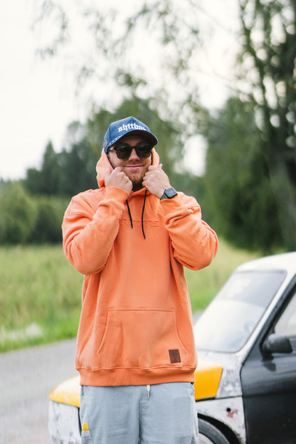 Onroaders Hoodie Embossed Logo Peach / Orange
