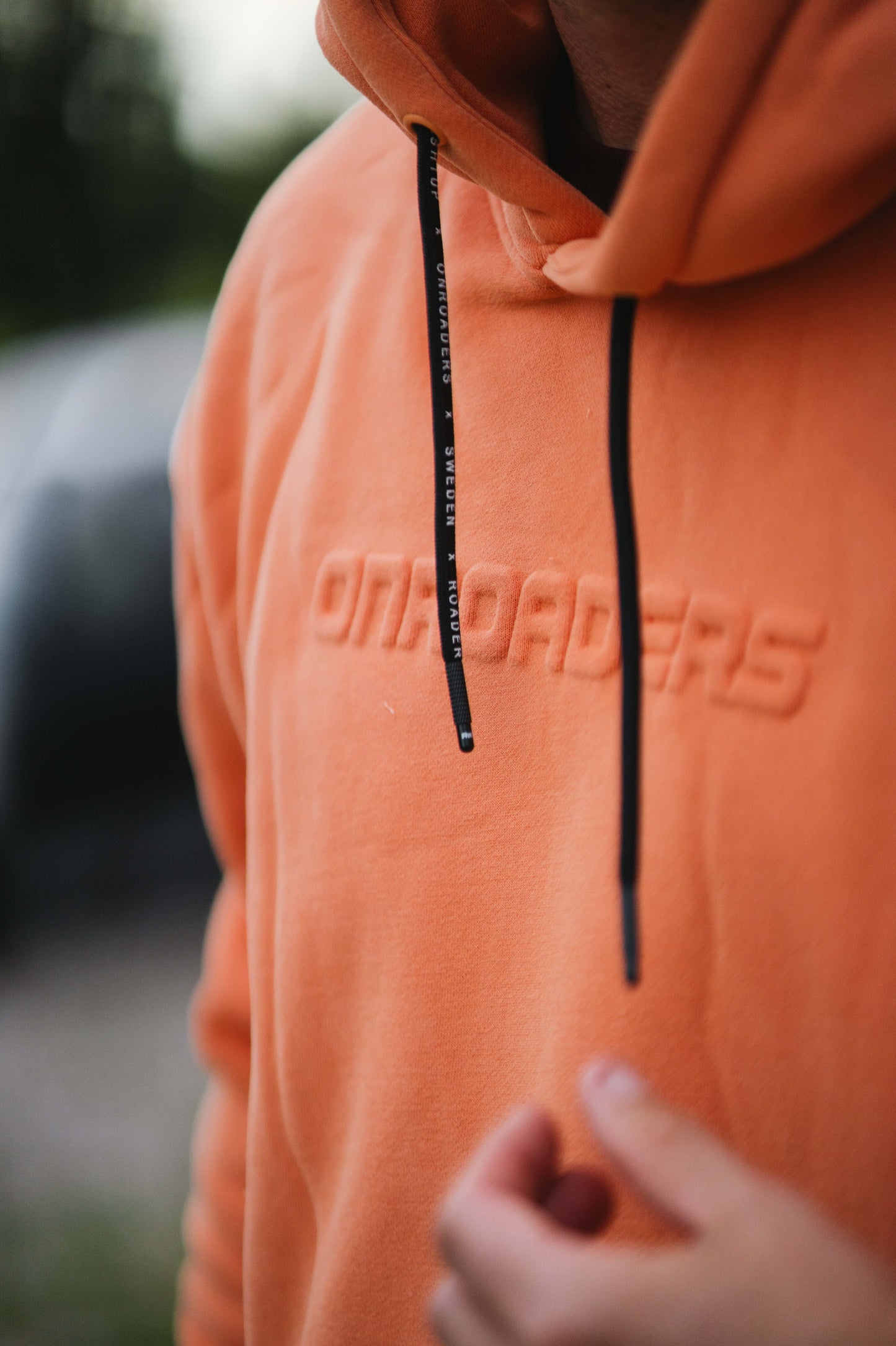 Onroaders Hoodie Embossed Logo Peach / Orange