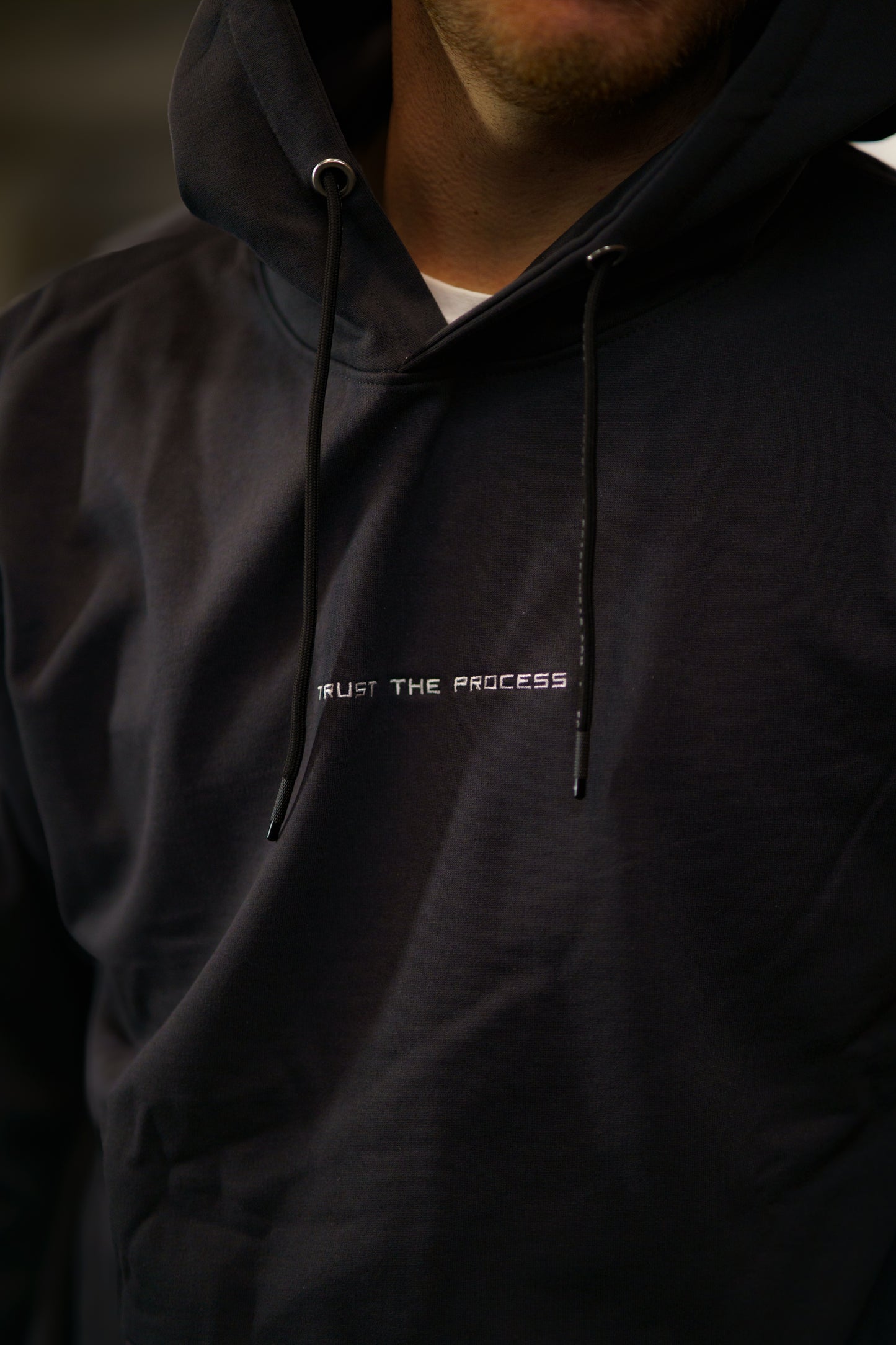 Hoodie Trust The Process - Dark Grey Color