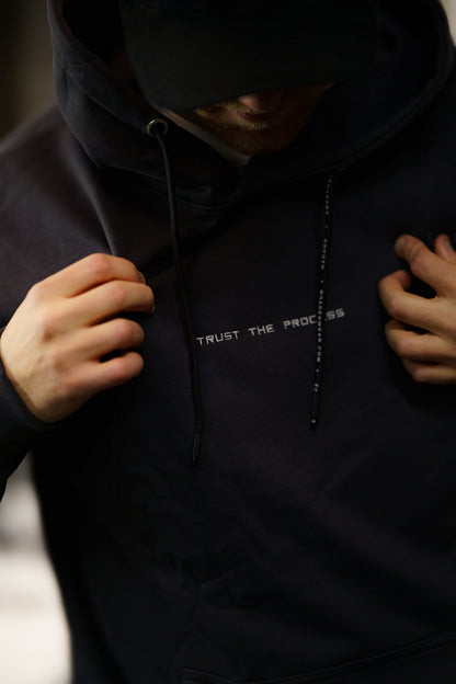 Hoodie Trust The Process - Dark Grey Color