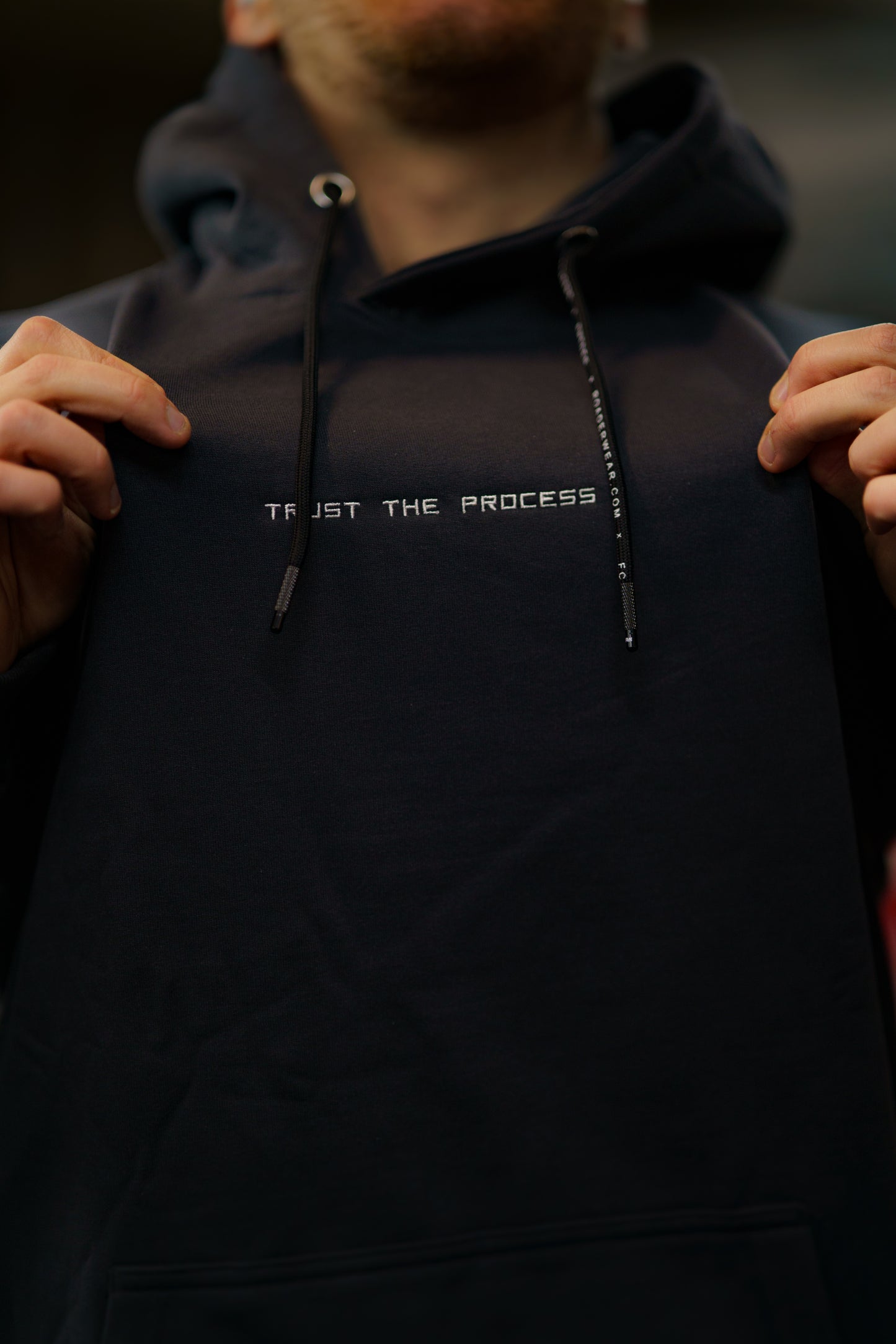 Hoodie Trust The Process - Dark Grey Color