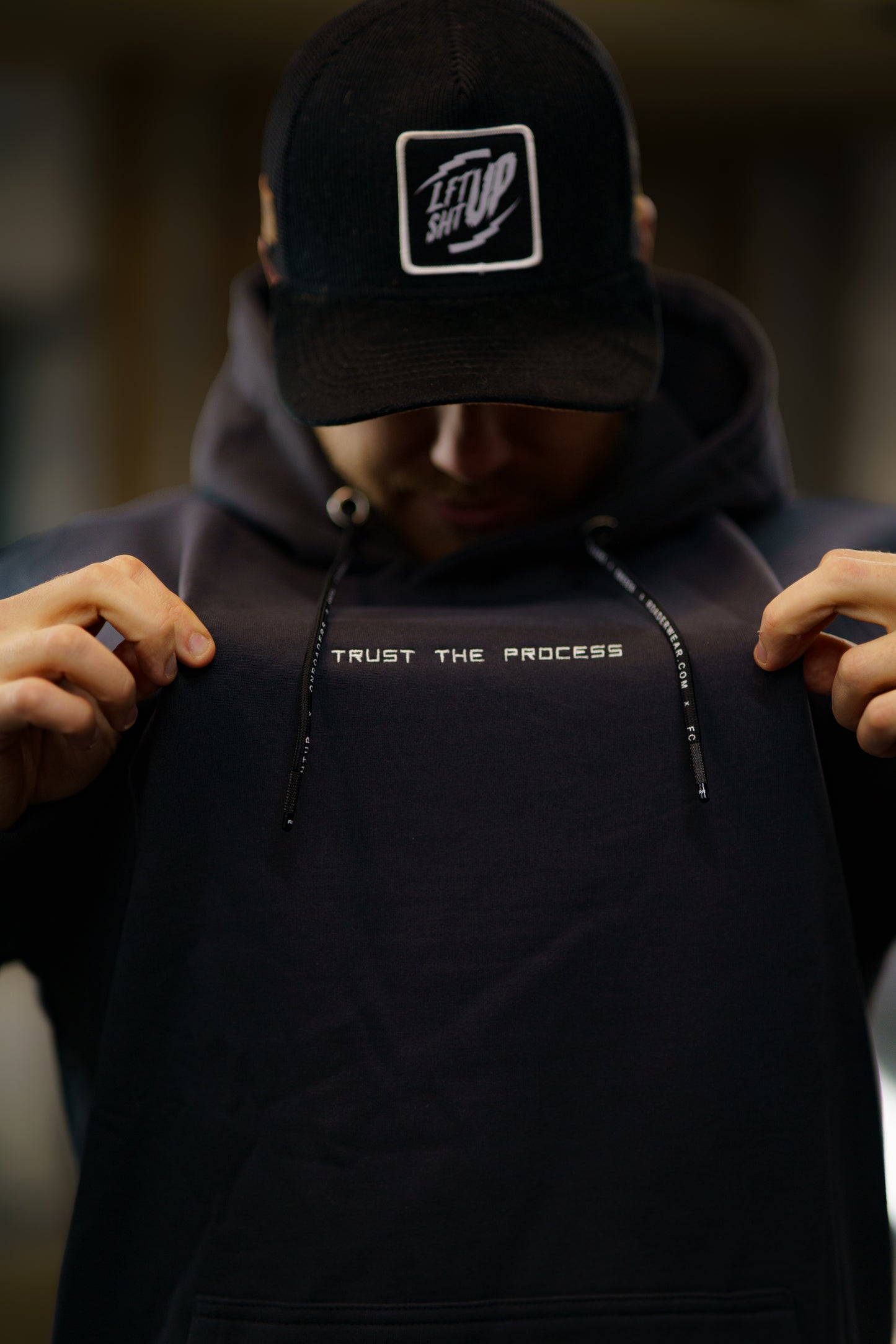 Hoodie Trust The Process - Dark Grey Color