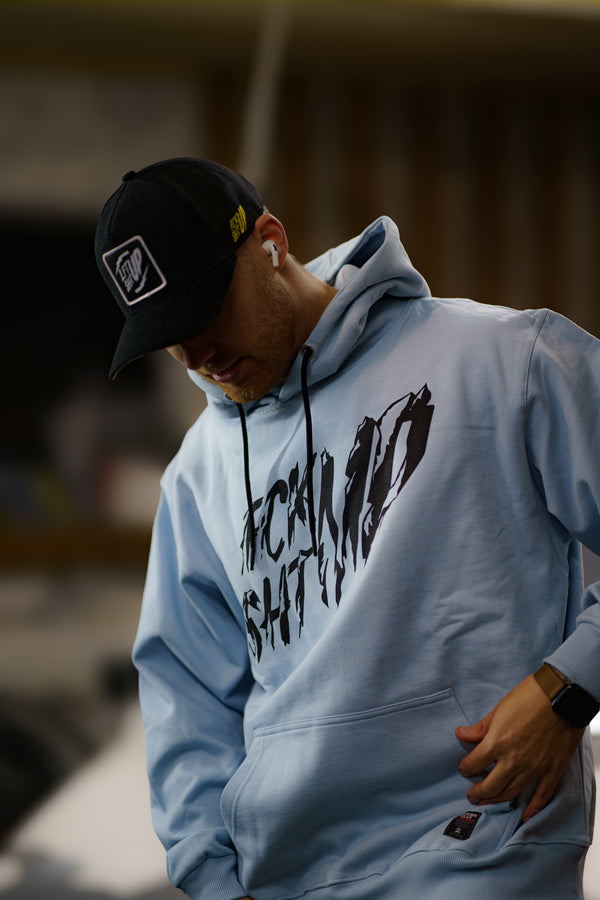 Roaderwear Fckshtup Light Blue Hoodie