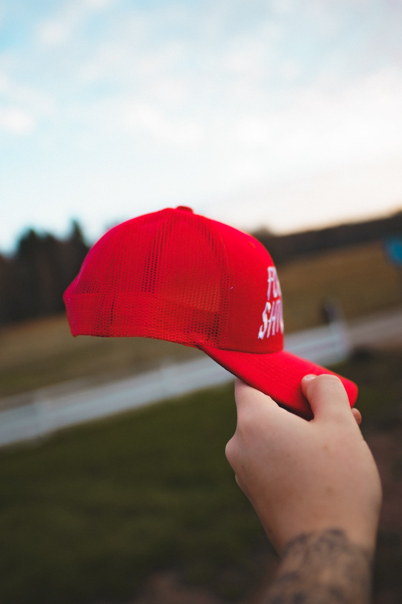 Roaderwear Baseball Trucker Cap Fckshtup Red One