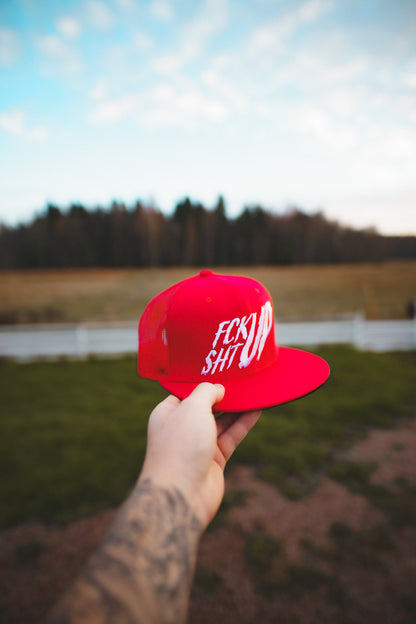 Roaderwear Snapback Trucker Cap Fckshtup Red One