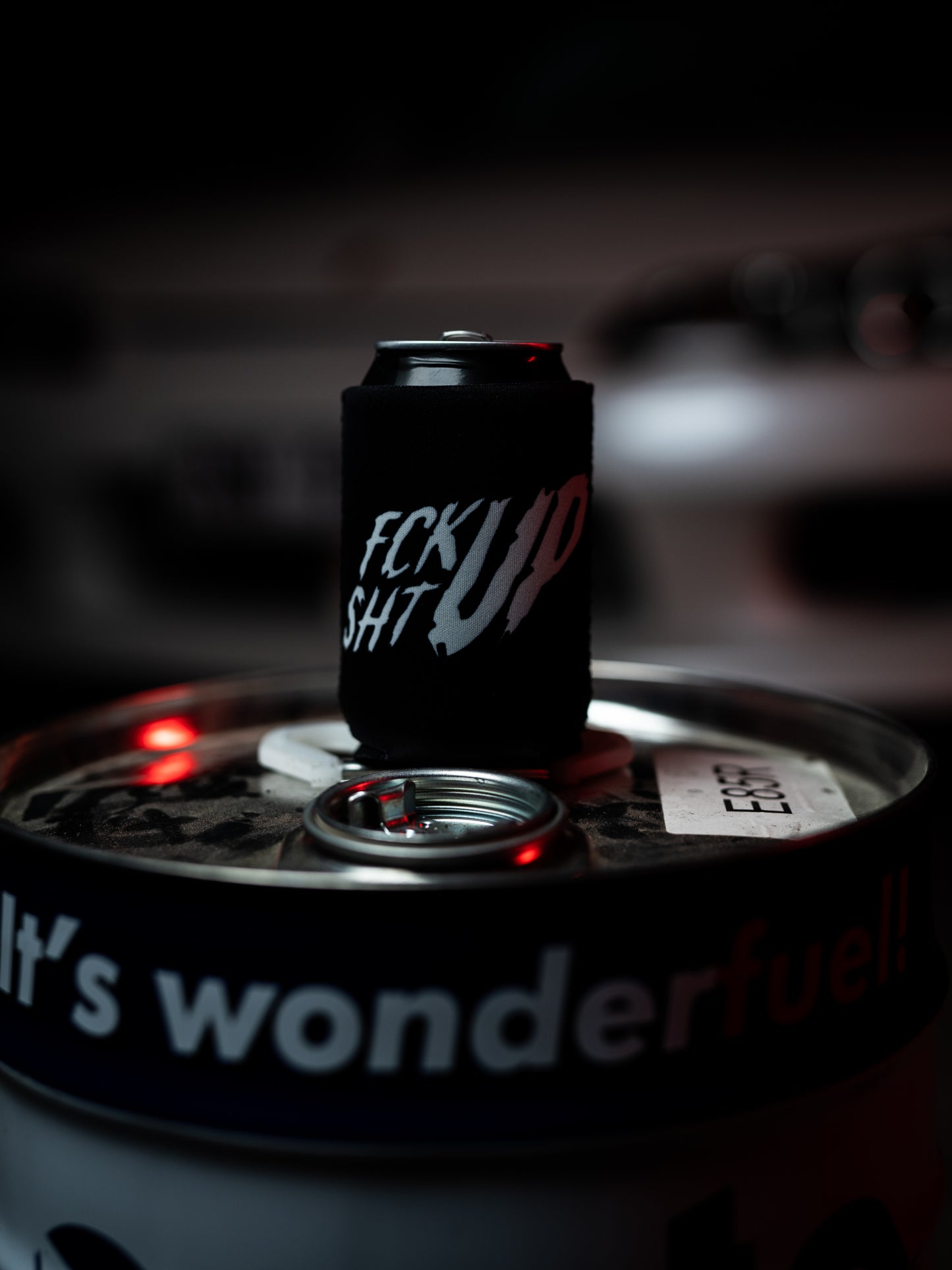 Roaderwear Fckshtup Coozie Can Cooler - Black