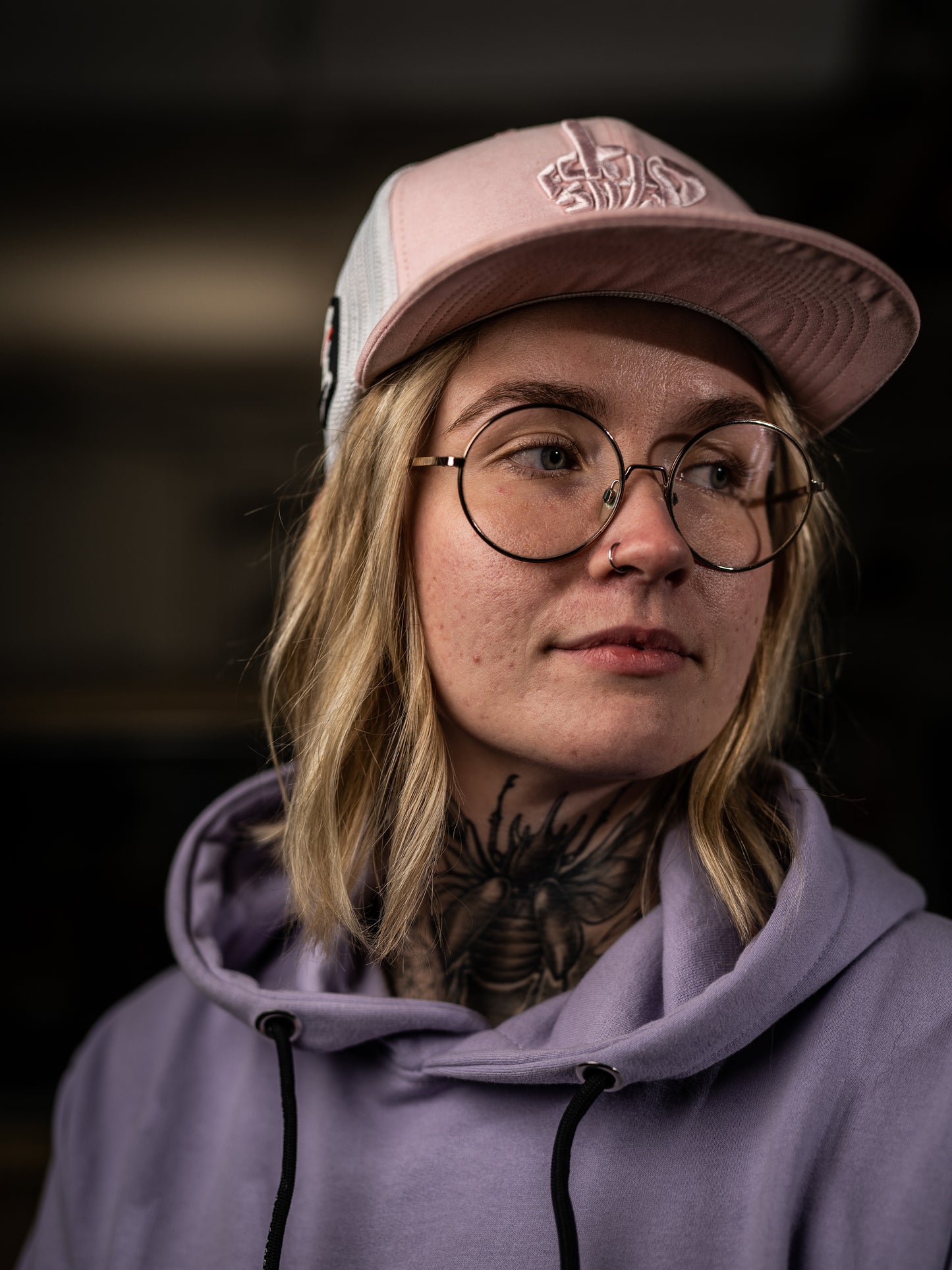 Roaderwear Snapback Trucker Cap Pink Suede Fckshtup V.2