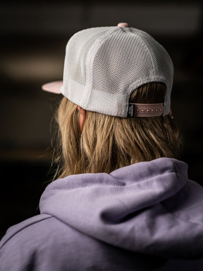 Roaderwear Snapback Trucker Cap Pink Suede Fckshtup V.2
