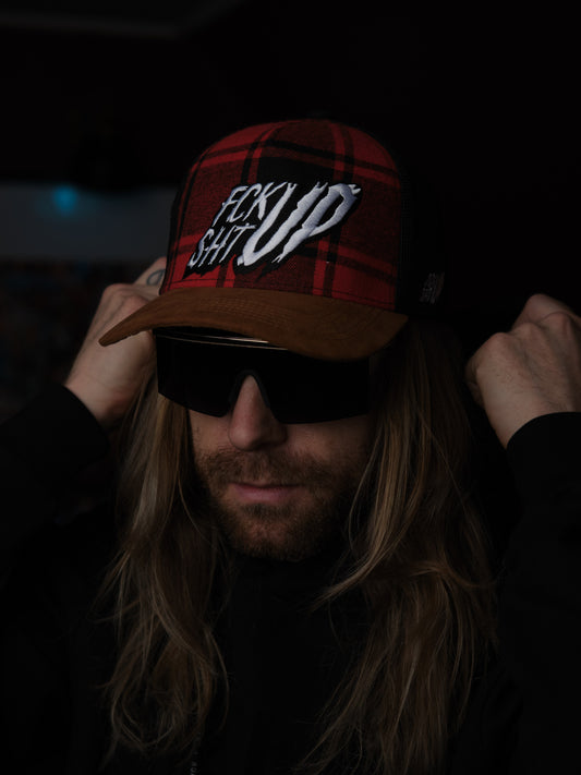 Roaderwear Baseball Cap Red Flannel Fckshtup