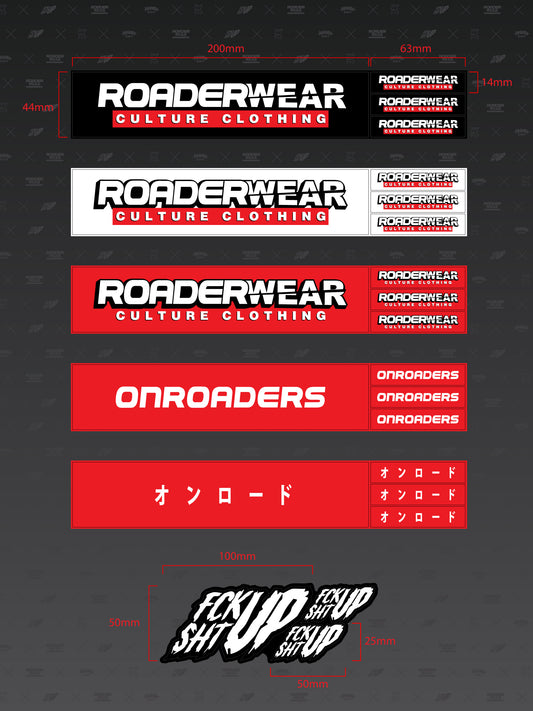 Stickers Roaderwear Onroaders FCKSHTUP