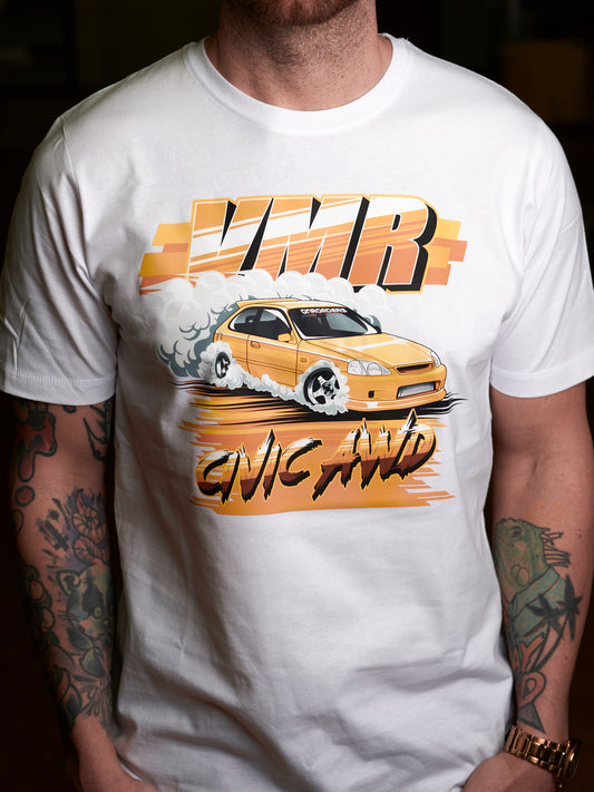 THE VMR CIVIC AWD WHITE TEE